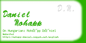 daniel mohapp business card